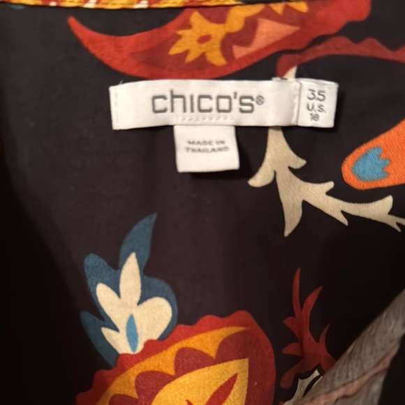Chico's Floral Paisley Blouse size 18 - Picture 2 of 4